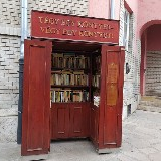 Utcai könyvtároló szekrény